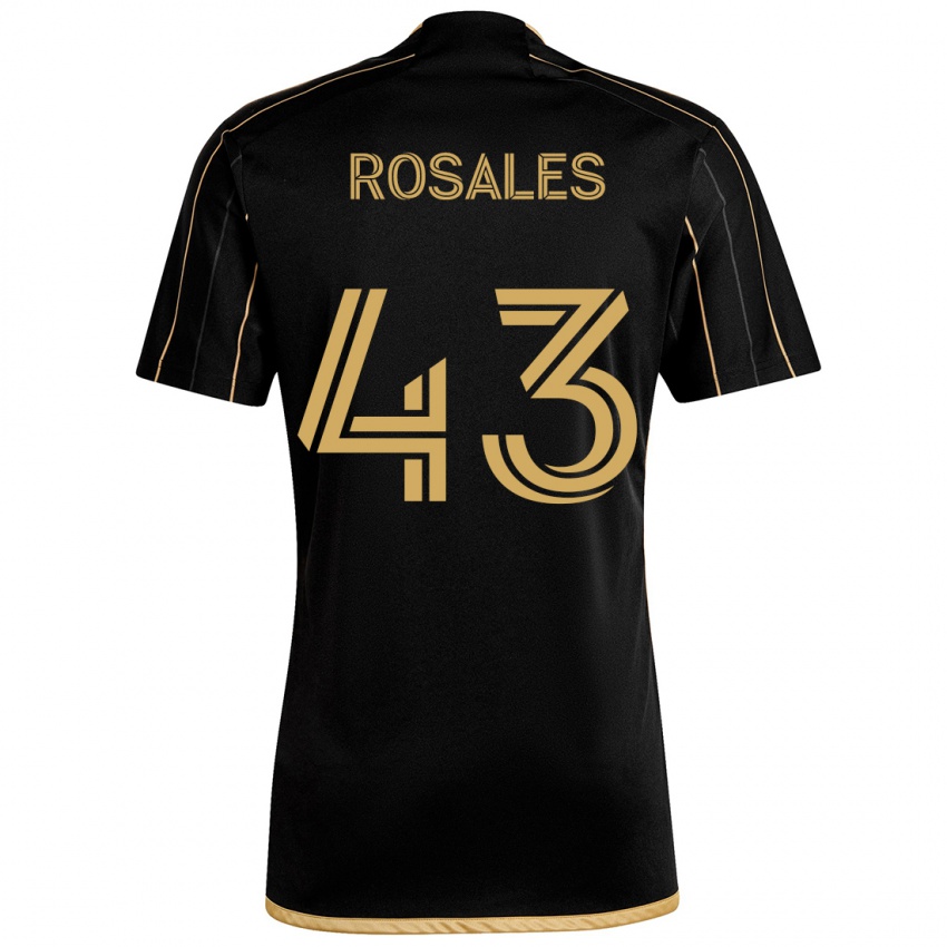 Niño Camiseta Diego Rosales #43 Oro Negro 1ª Equipación 2024/25 La Camisa Argentina