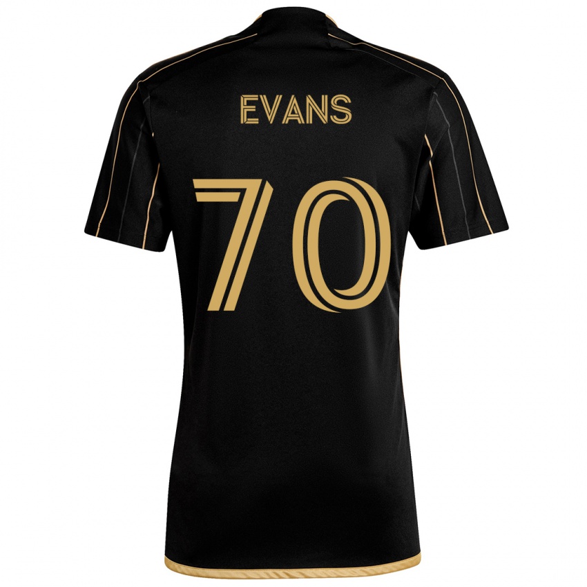 Niño Camiseta Matthew Evans #70 Oro Negro 1ª Equipación 2024/25 La Camisa Argentina