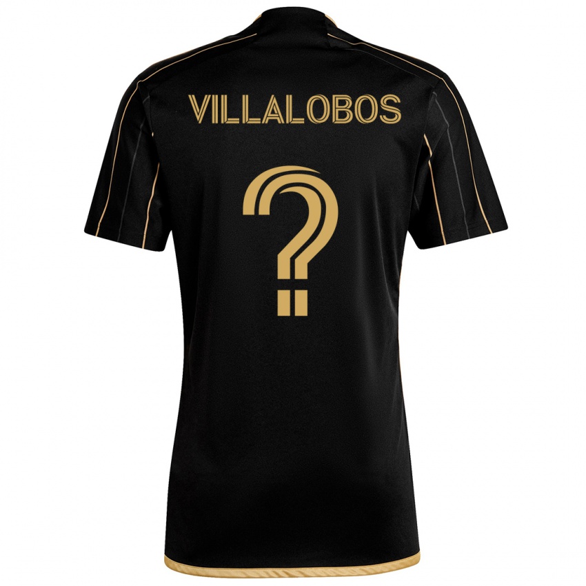 Niño Camiseta Kristian Villalobos #0 Oro Negro 1ª Equipación 2024/25 La Camisa Argentina