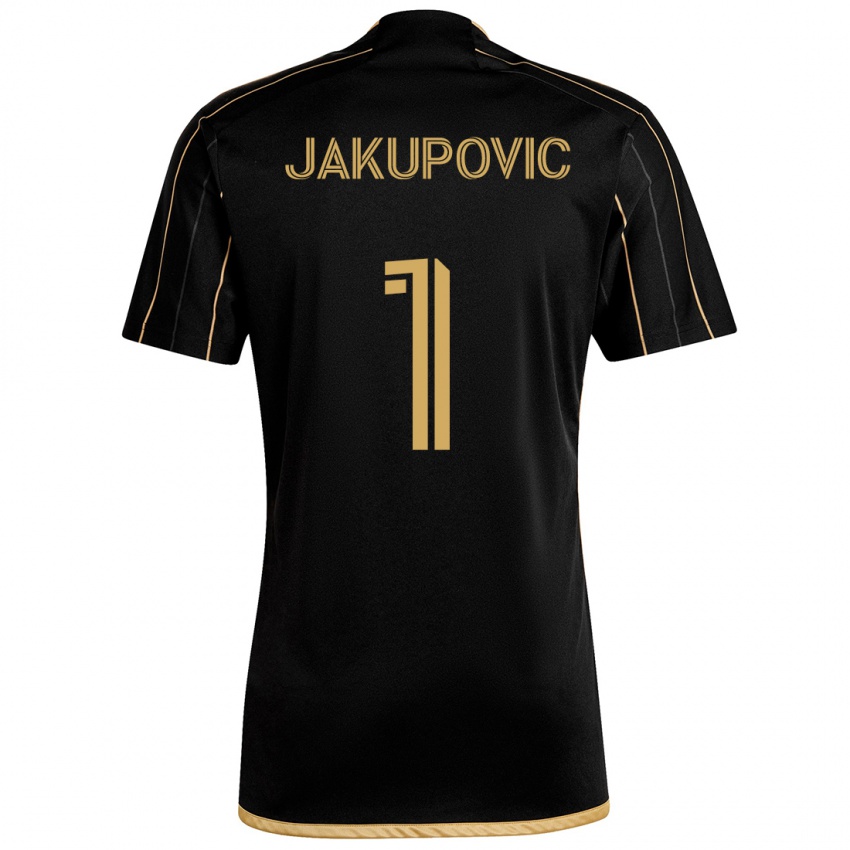 Niño Camiseta Eldin Jakupović #1 Oro Negro 1ª Equipación 2024/25 La Camisa Argentina