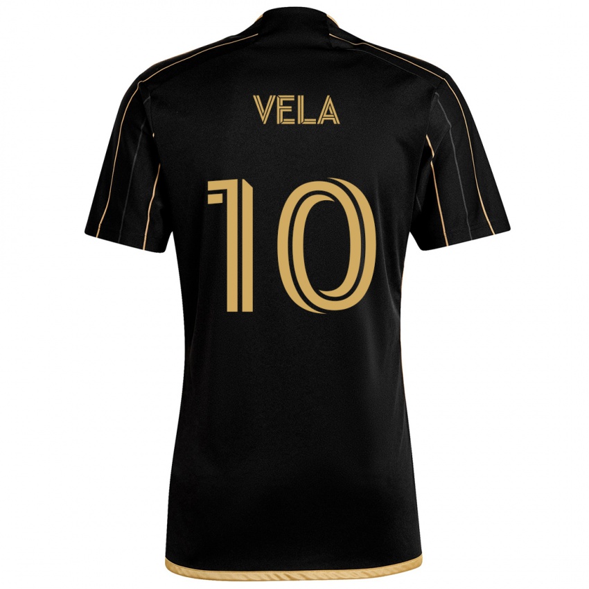 Niño Camiseta Carlos Vela #10 Oro Negro 1ª Equipación 2024/25 La Camisa Argentina