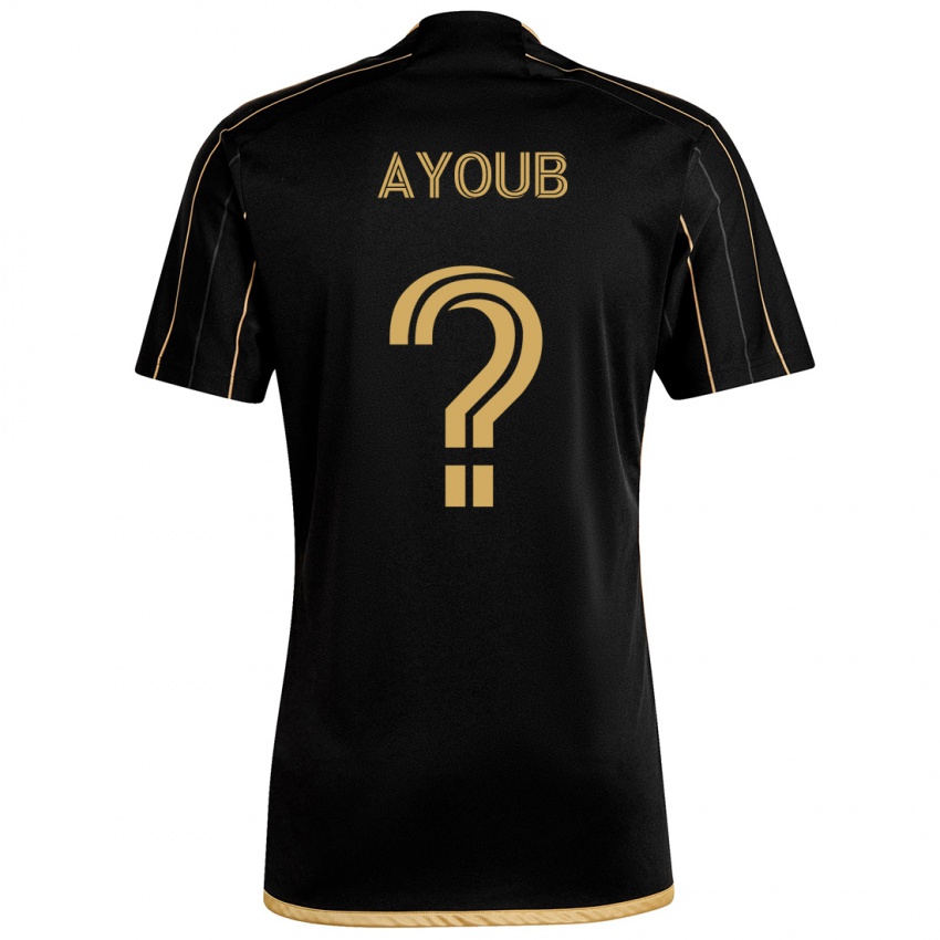 Niño Camiseta Ryan Ayoub #0 Oro Negro 1ª Equipación 2024/25 La Camisa Argentina