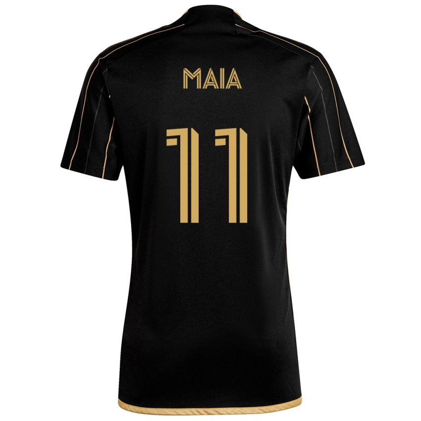 Niño Camiseta Matheus Maia #11 Oro Negro 1ª Equipación 2024/25 La Camisa Argentina