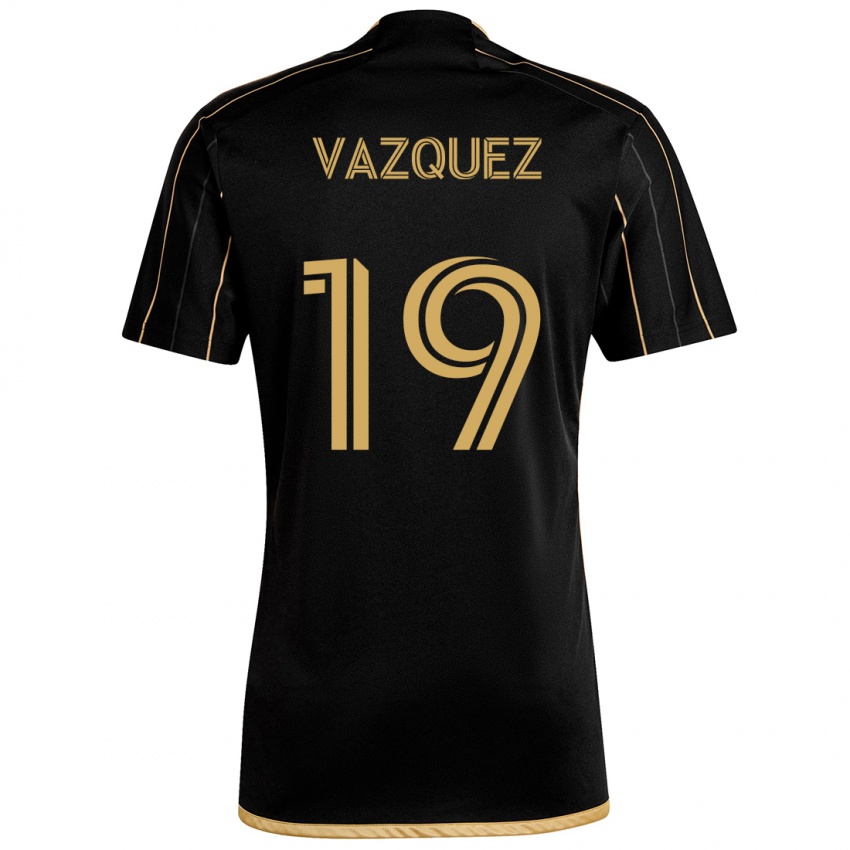 Niño Camiseta Favian Vazquez #19 Oro Negro 1ª Equipación 2024/25 La Camisa Argentina