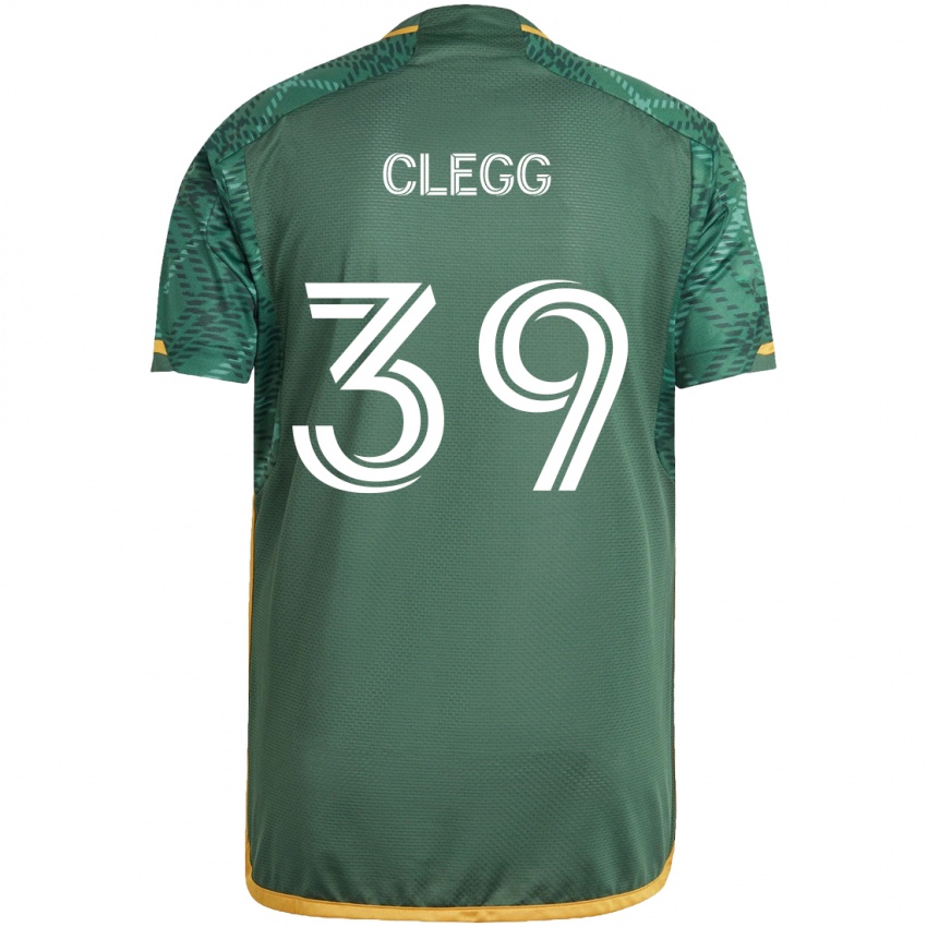 Niño Camiseta Tyler Clegg #39 Verde Naranja 1ª Equipación 2024/25 La Camisa Argentina