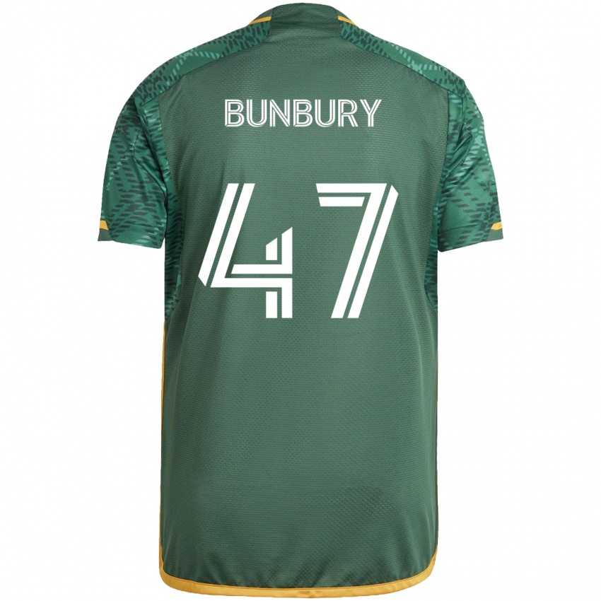 Niño Camiseta Mataeo Bunbury #47 Verde Naranja 1ª Equipación 2024/25 La Camisa Argentina