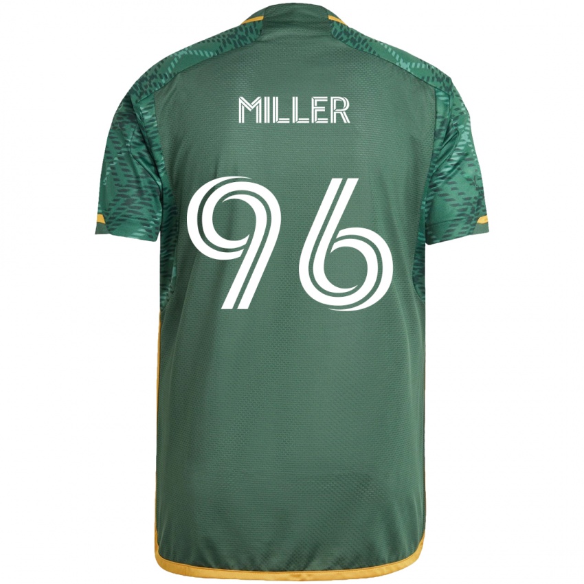 Niño Camiseta Carver Miller #96 Verde Naranja 1ª Equipación 2024/25 La Camisa Argentina