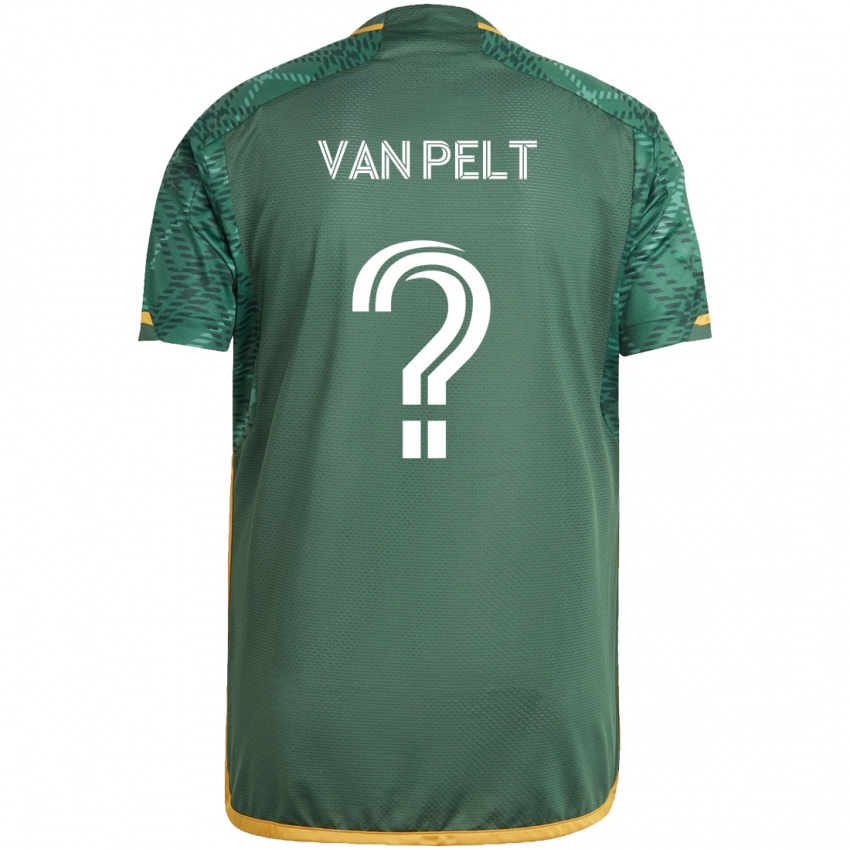 Niño Camiseta Kennan Van Pelt #0 Verde Naranja 1ª Equipación 2024/25 La Camisa Argentina