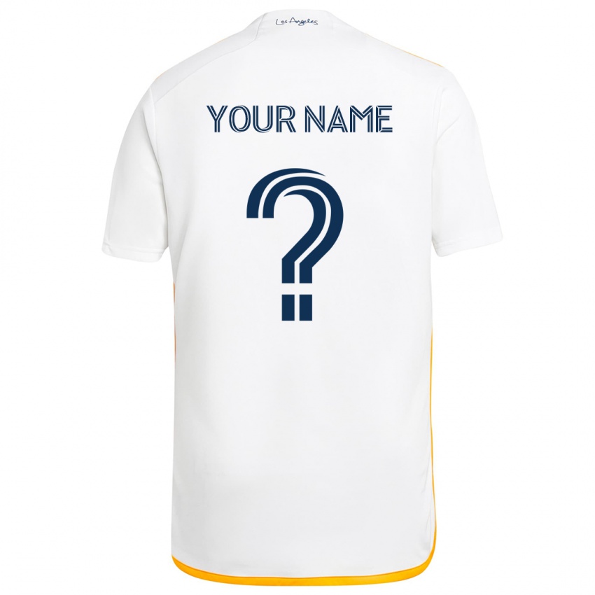 Niño Camiseta Ihren Namen #0 Blanco Amarillo 1ª Equipación 2024/25 La Camisa Argentina