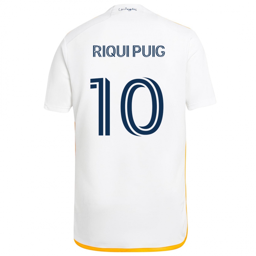 Niño Camiseta Riqui Puig #10 Blanco Amarillo 1ª Equipación 2024/25 La Camisa Argentina