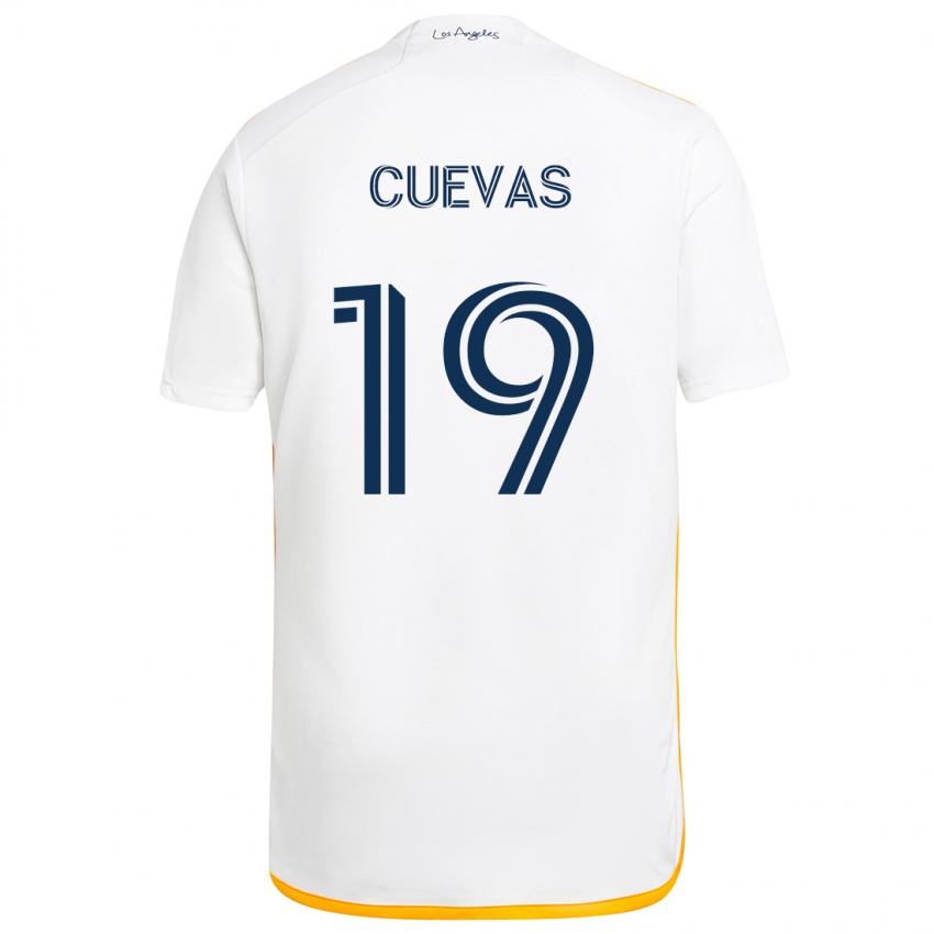 Niño Camiseta Mauricio Cuevas #19 Blanco Amarillo 1ª Equipación 2024/25 La Camisa Argentina