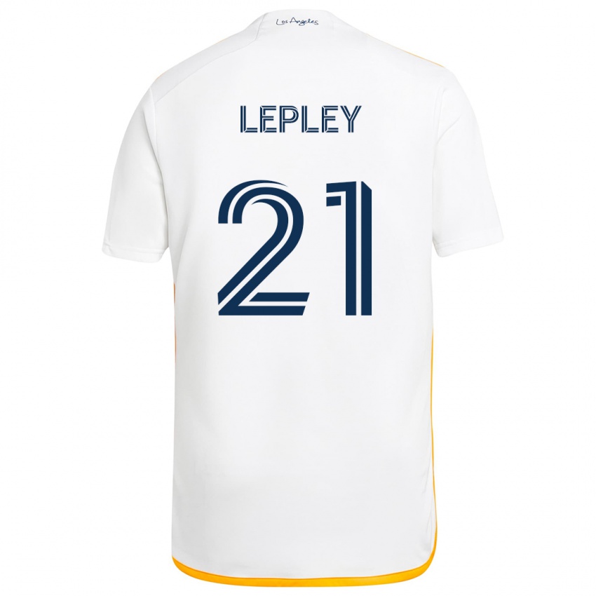 Niño Camiseta Tucker Lepley #21 Blanco Amarillo 1ª Equipación 2024/25 La Camisa Argentina