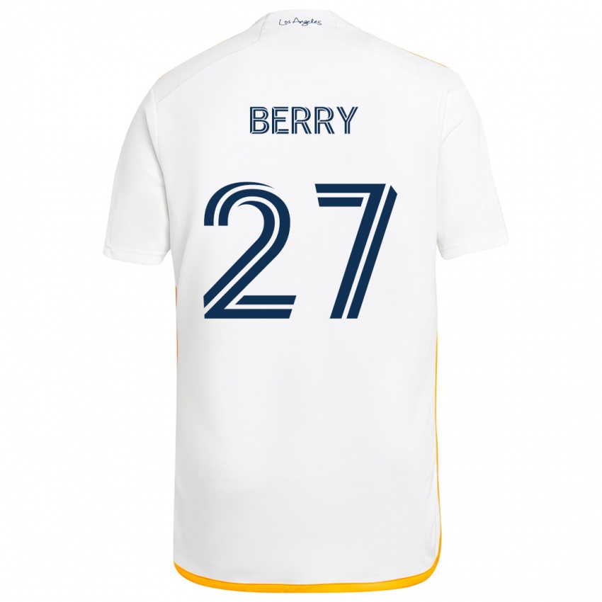 Niño Camiseta Miguel Berry #27 Blanco Amarillo 1ª Equipación 2024/25 La Camisa Argentina