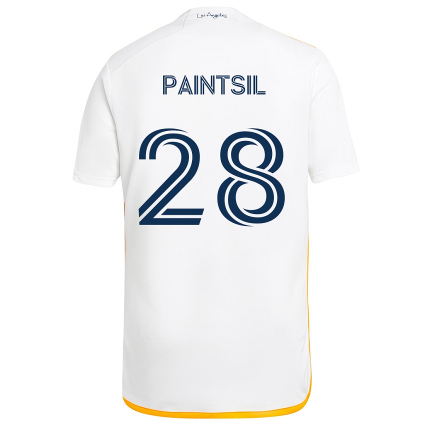 Niño Camiseta Joseph Paintsil #28 Blanco Amarillo 1ª Equipación 2024/25 La Camisa Argentina