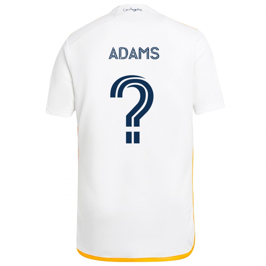 Niño Camiseta Lucca Adams #0 Blanco Amarillo 1ª Equipación 2024/25 La Camisa Argentina