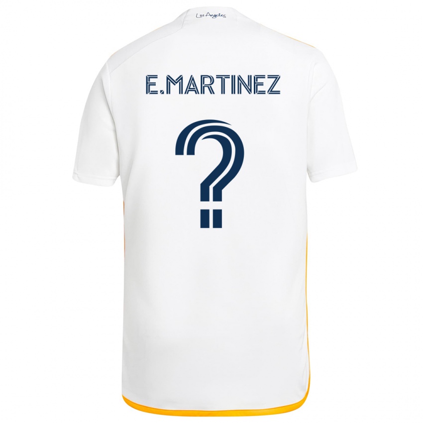 Niño Camiseta Enrique Martinez #0 Blanco Amarillo 1ª Equipación 2024/25 La Camisa Argentina