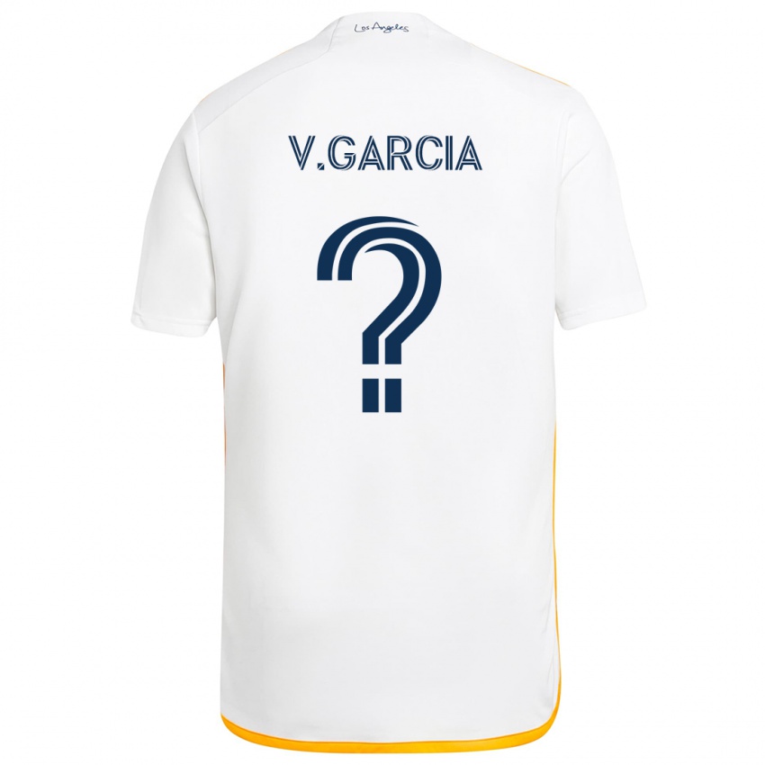 Niño Camiseta Vicente Garcia #0 Blanco Amarillo 1ª Equipación 2024/25 La Camisa Argentina