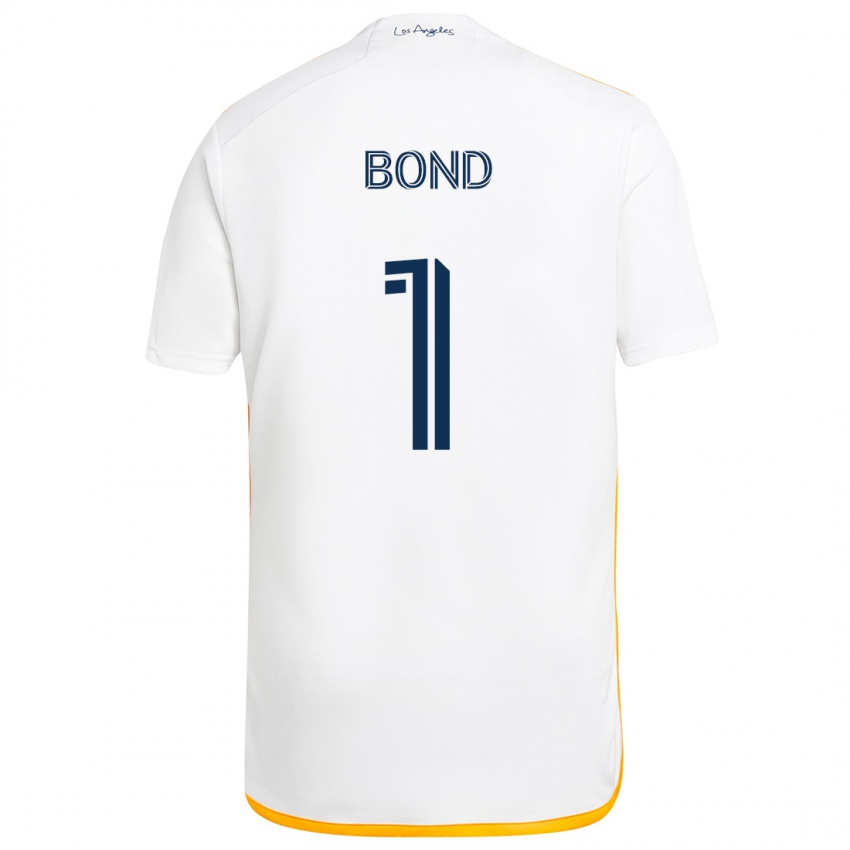 Niño Camiseta Jonathan Bond #1 Blanco Amarillo 1ª Equipación 2024/25 La Camisa Argentina