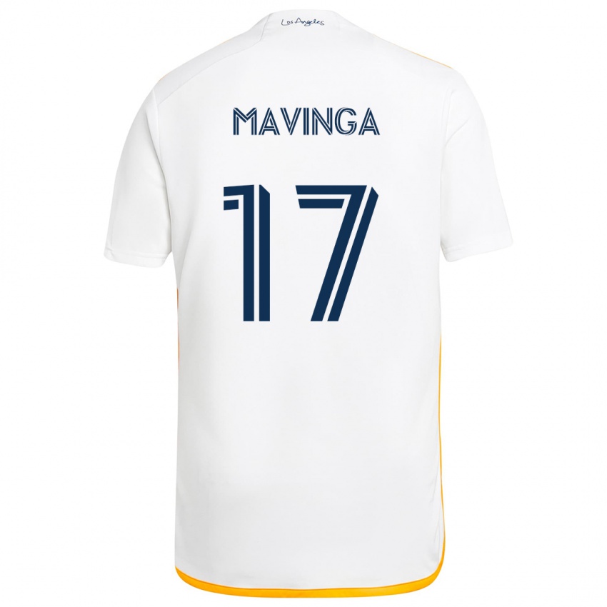 Niño Camiseta Chris Mavinga #17 Blanco Amarillo 1ª Equipación 2024/25 La Camisa Argentina