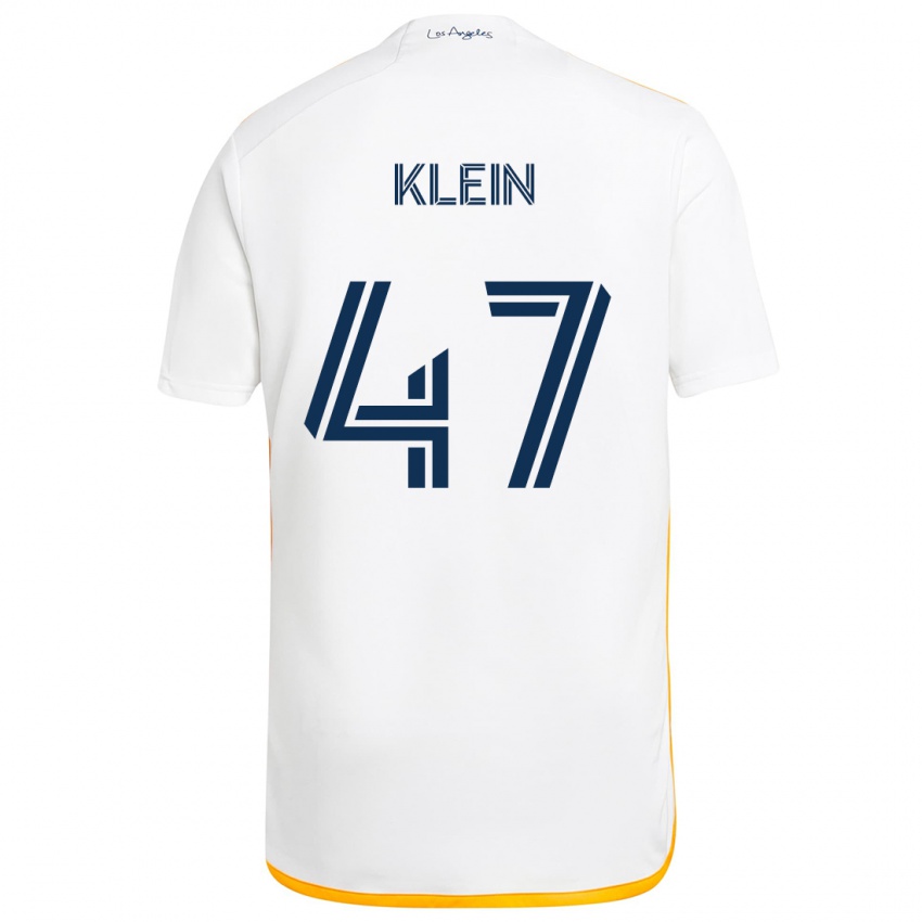 Niño Camiseta Carson Klein #47 Blanco Amarillo 1ª Equipación 2024/25 La Camisa Argentina