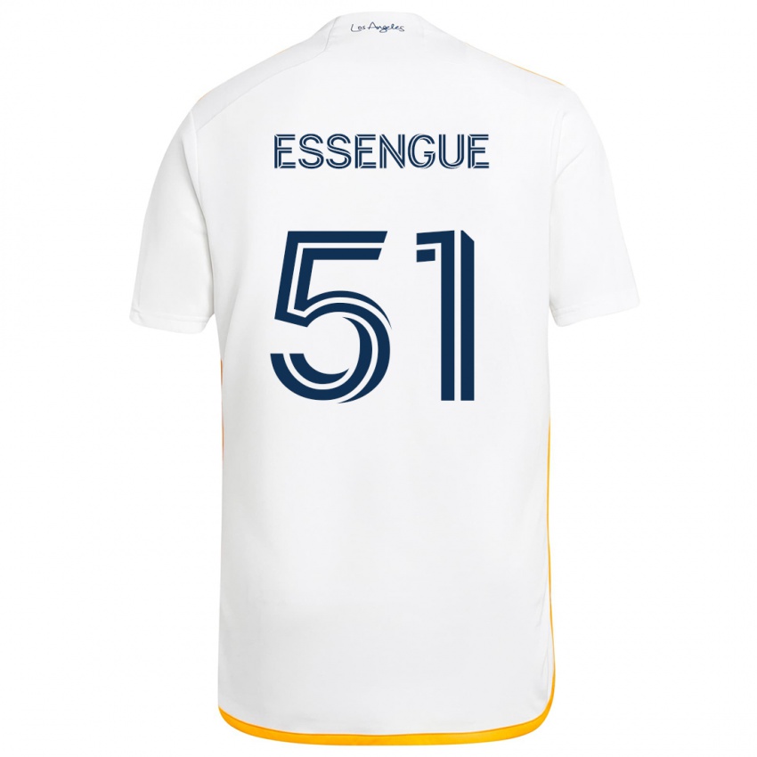 Niño Camiseta Ascel Essengue #51 Blanco Amarillo 1ª Equipación 2024/25 La Camisa Argentina