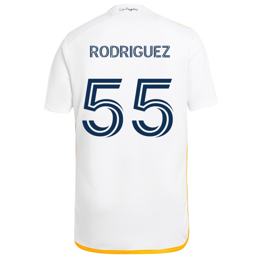 Niño Camiseta Diego Rodriguez #55 Blanco Amarillo 1ª Equipación 2024/25 La Camisa Argentina