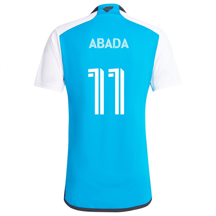 Niño Camiseta Liel Abada #11 Azul Blanco 1ª Equipación 2024/25 La Camisa Argentina