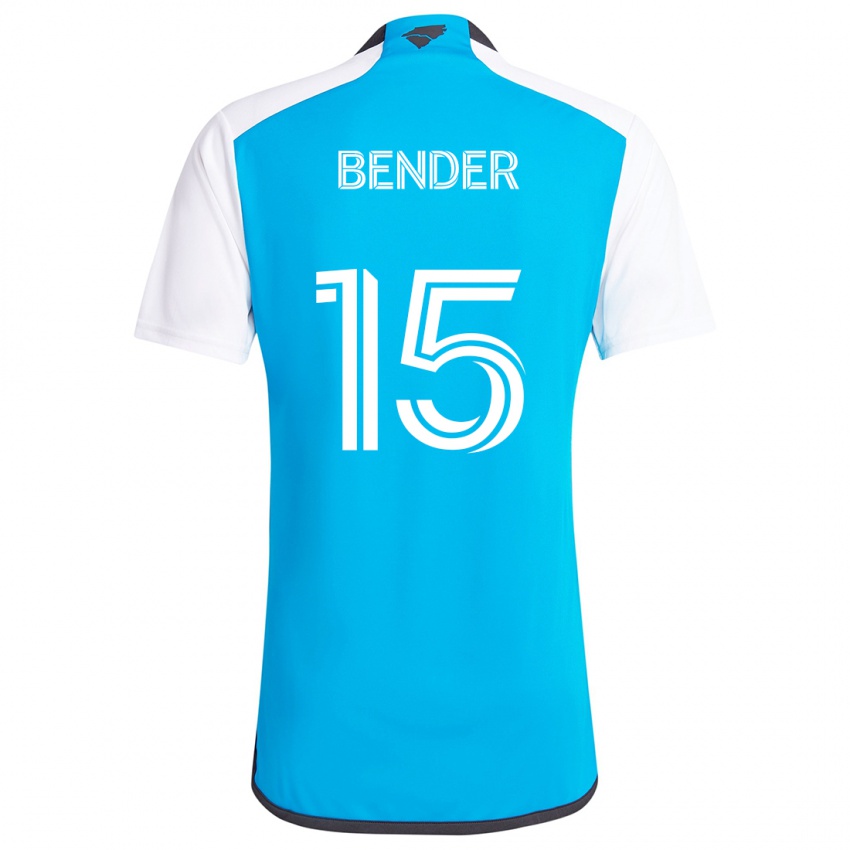 Niño Camiseta Ben Bender #15 Azul Blanco 1ª Equipación 2024/25 La Camisa Argentina