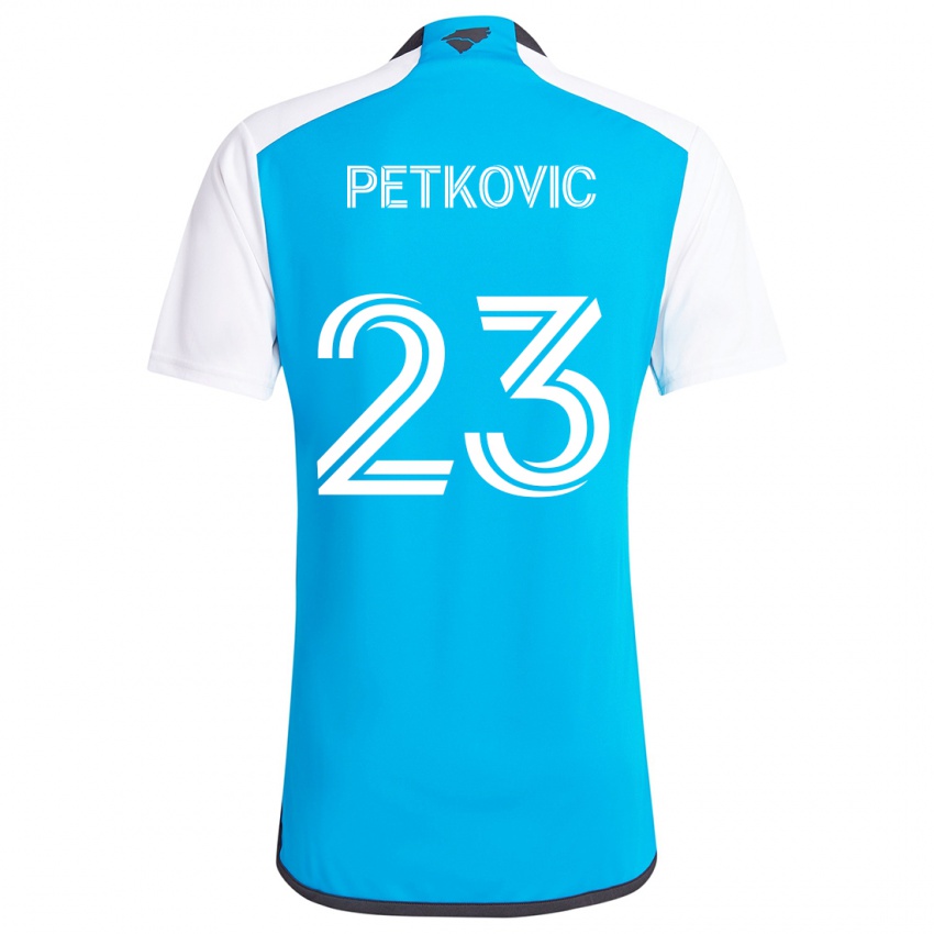 Niño Camiseta Nikola Petkovic #23 Azul Blanco 1ª Equipación 2024/25 La Camisa Argentina