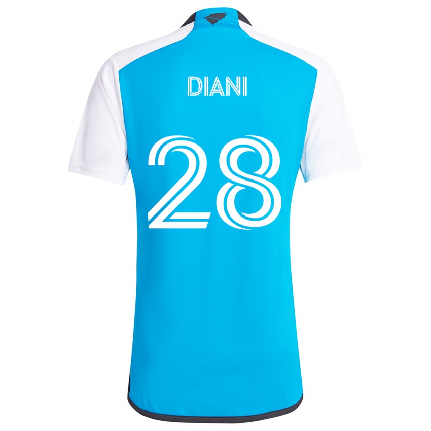 Niño Camiseta Djibril Diani #28 Azul Blanco 1ª Equipación 2024/25 La Camisa Argentina