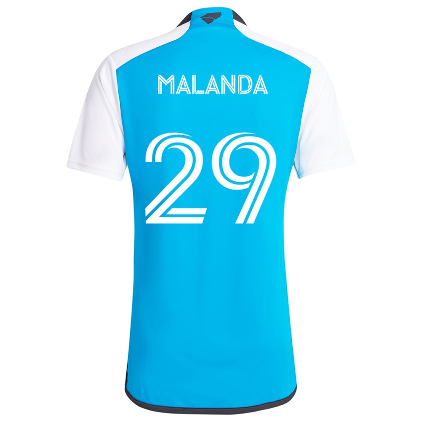 Niño Camiseta Adilson Malanda #29 Azul Blanco 1ª Equipación 2024/25 La Camisa Argentina