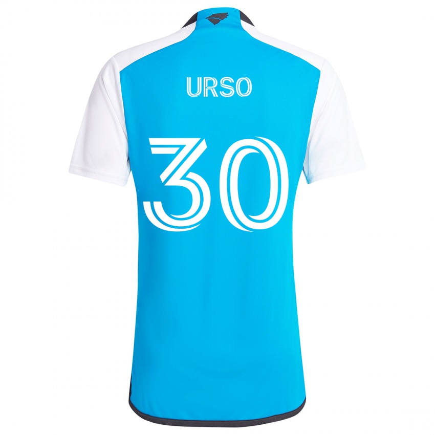 Niño Camiseta Júnior Urso #30 Azul Blanco 1ª Equipación 2024/25 La Camisa Argentina