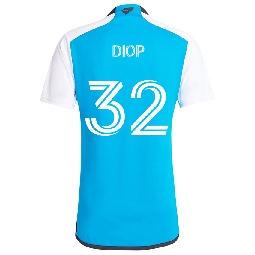 Niño Camiseta Hamady Diop #32 Azul Blanco 1ª Equipación 2024/25 La Camisa Argentina