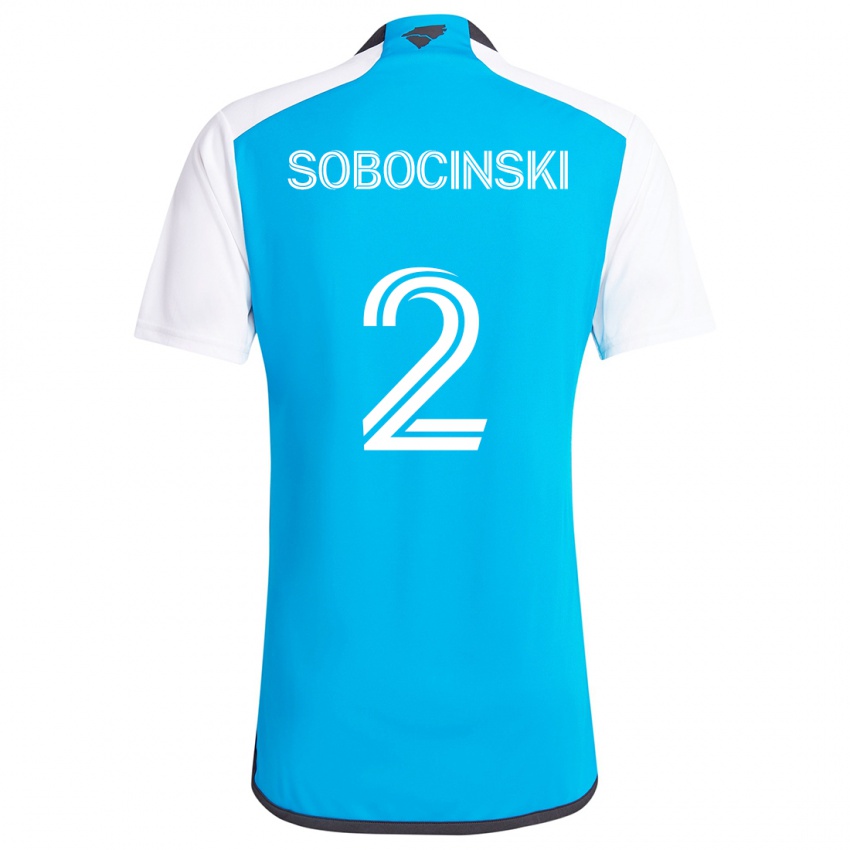 Niño Camiseta Jan Sobocinski #2 Azul Blanco 1ª Equipación 2024/25 La Camisa Argentina