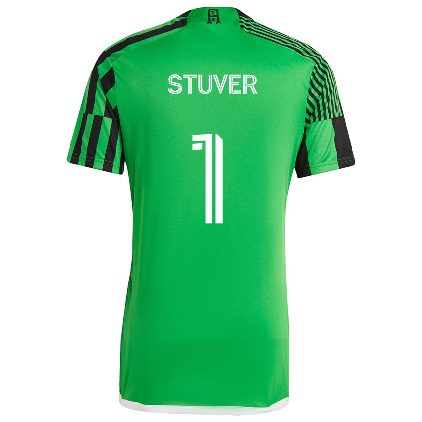 Niño Camiseta Brad Stuver #1 Verde Negro 1ª Equipación 2024/25 La Camisa Argentina