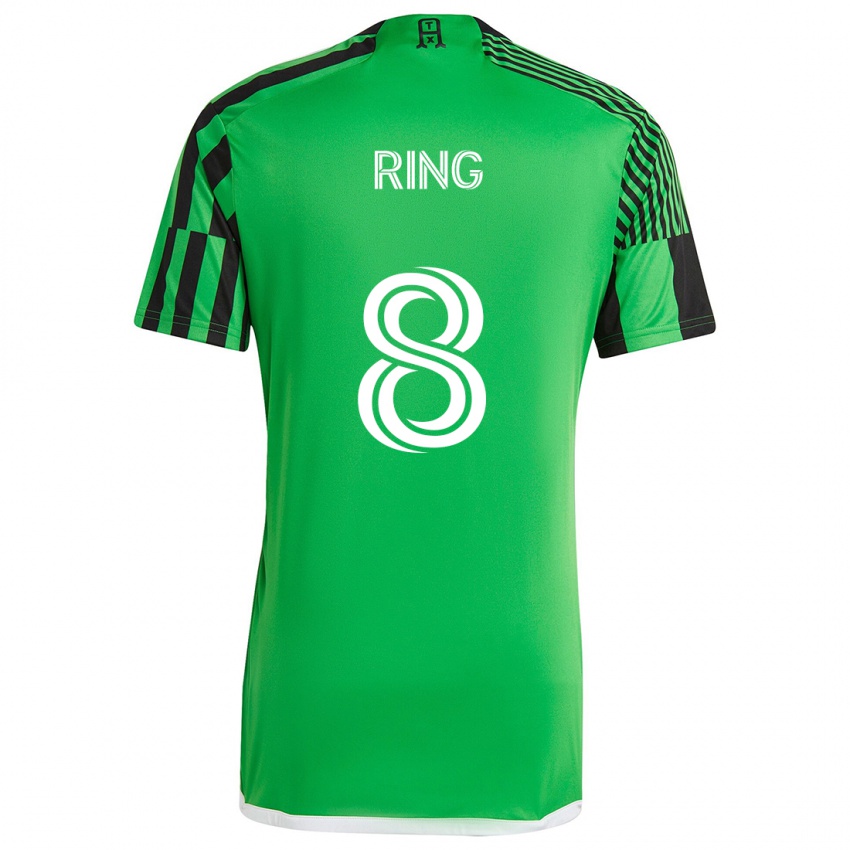 Niño Camiseta Alexander Ring #8 Verde Negro 1ª Equipación 2024/25 La Camisa Argentina