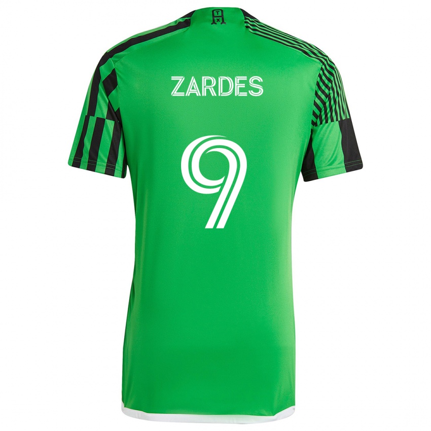 Niño Camiseta Gyasi Zardes #9 Verde Negro 1ª Equipación 2024/25 La Camisa Argentina