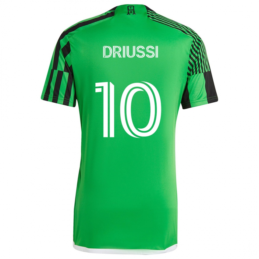 Niño Camiseta Sebastián Driussi #10 Verde Negro 1ª Equipación 2024/25 La Camisa Argentina