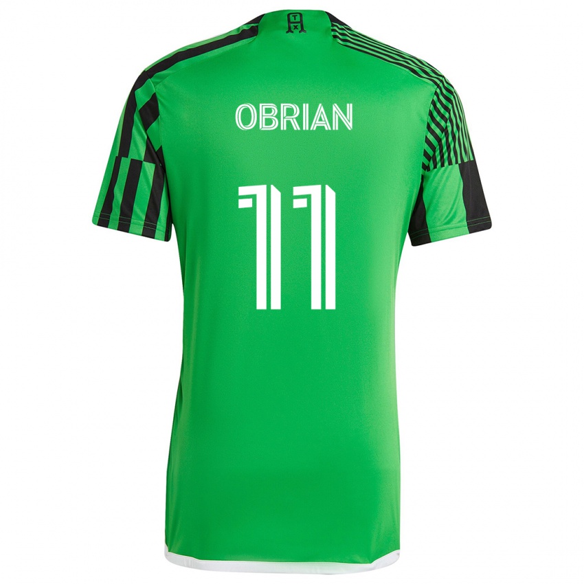 Niño Camiseta Jáder Obrian #11 Verde Negro 1ª Equipación 2024/25 La Camisa Argentina