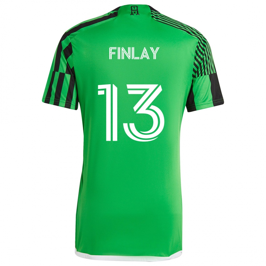 Niño Camiseta Ethan Finlay #13 Verde Negro 1ª Equipación 2024/25 La Camisa Argentina