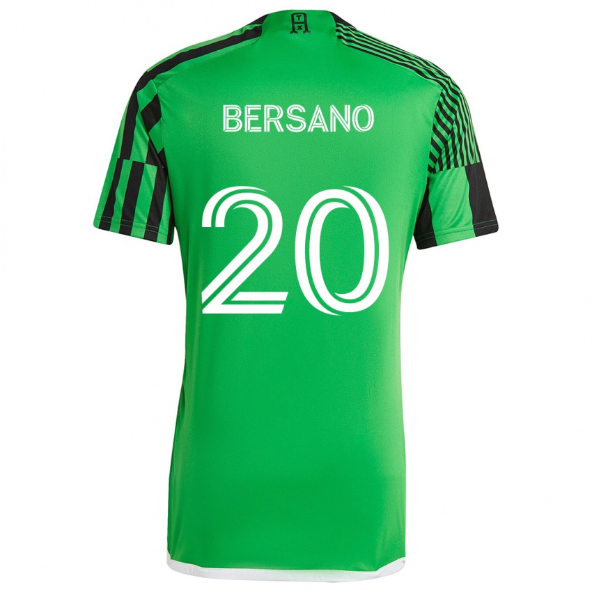 Niño Camiseta Matt Bersano #20 Verde Negro 1ª Equipación 2024/25 La Camisa Argentina