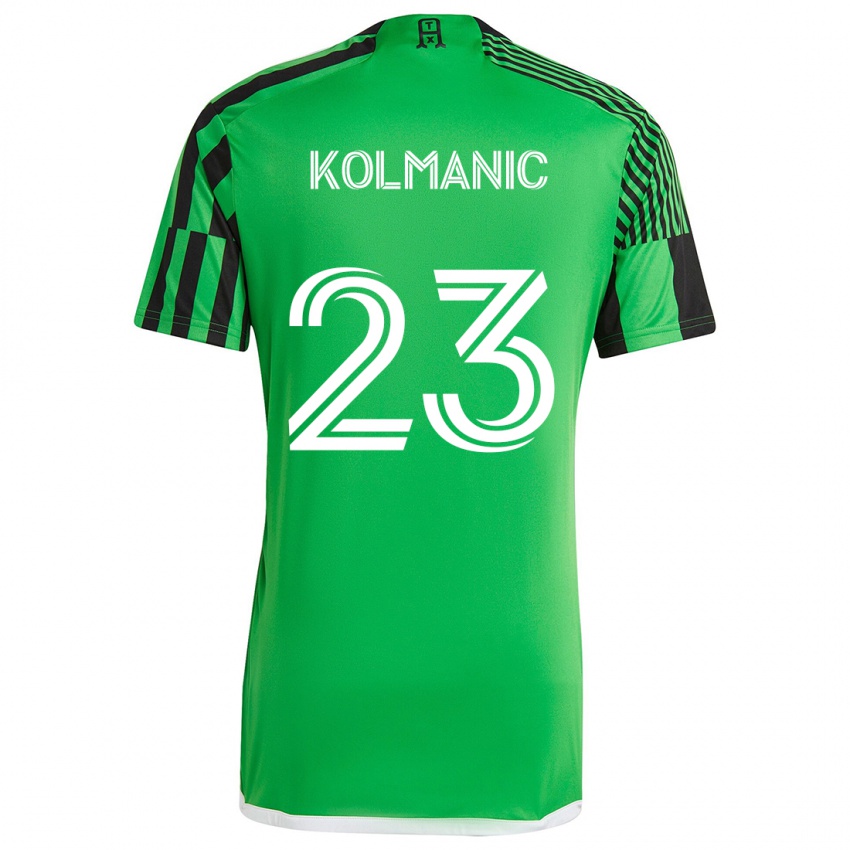 Niño Camiseta Zan Kolmanic #23 Verde Negro 1ª Equipación 2024/25 La Camisa Argentina