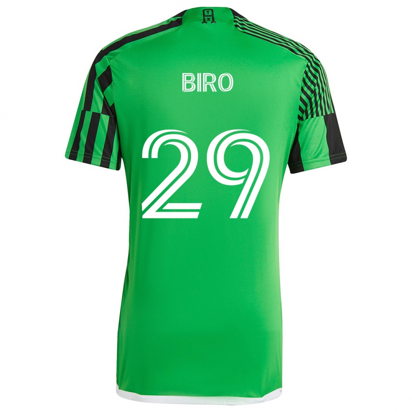 Niño Camiseta Guilherme Biro #29 Verde Negro 1ª Equipación 2024/25 La Camisa Argentina