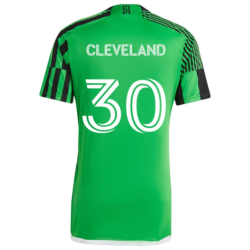 Niño Camiseta Stefan Cleveland #30 Verde Negro 1ª Equipación 2024/25 La Camisa Argentina