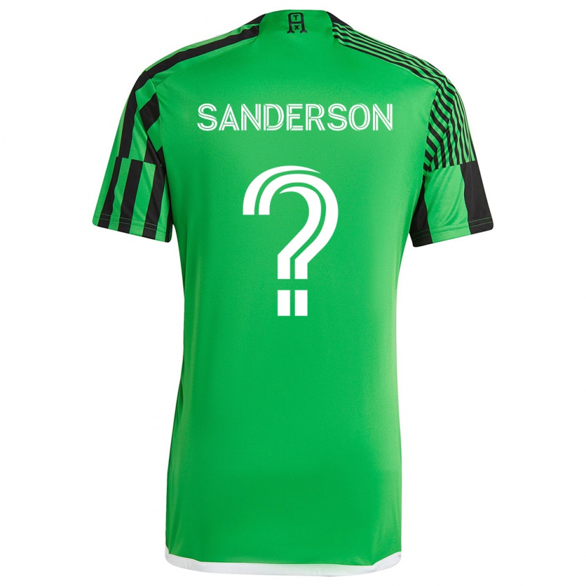 Niño Camiseta Spencer Sanderson #0 Verde Negro 1ª Equipación 2024/25 La Camisa Argentina