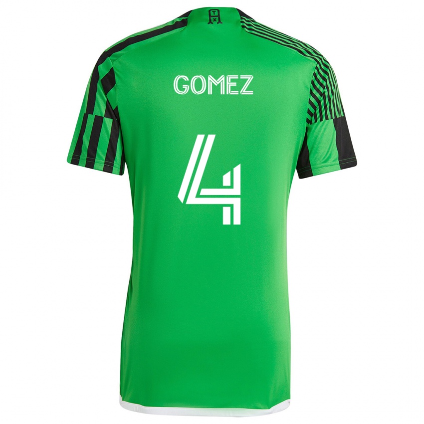 Niño Camiseta Antonio Gomez #4 Verde Negro 1ª Equipación 2024/25 La Camisa Argentina