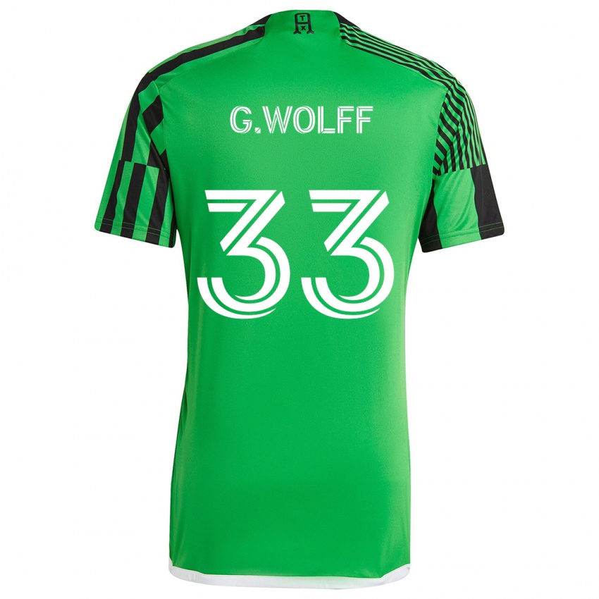 Niño Camiseta Gavin Wolff #33 Verde Negro 1ª Equipación 2024/25 La Camisa Argentina