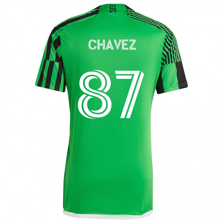 Niño Camiseta Alfonso Ocampo-Chávez #87 Verde Negro 1ª Equipación 2024/25 La Camisa Argentina