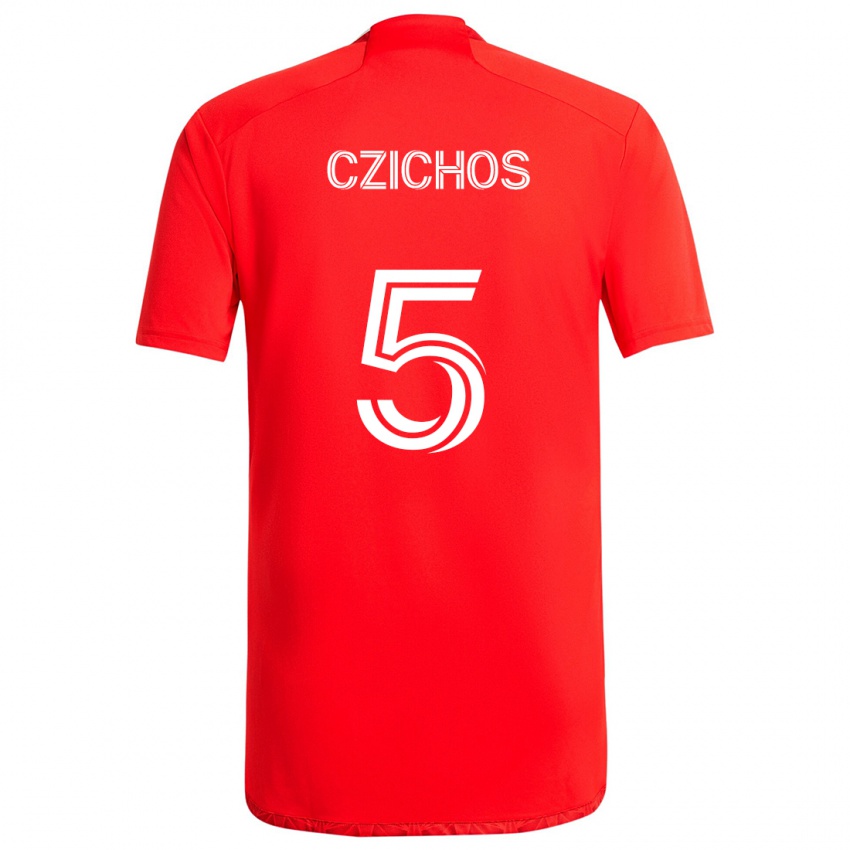 Niño Camiseta Rafael Czichos #5 Rojo Blanco 1ª Equipación 2024/25 La Camisa Argentina