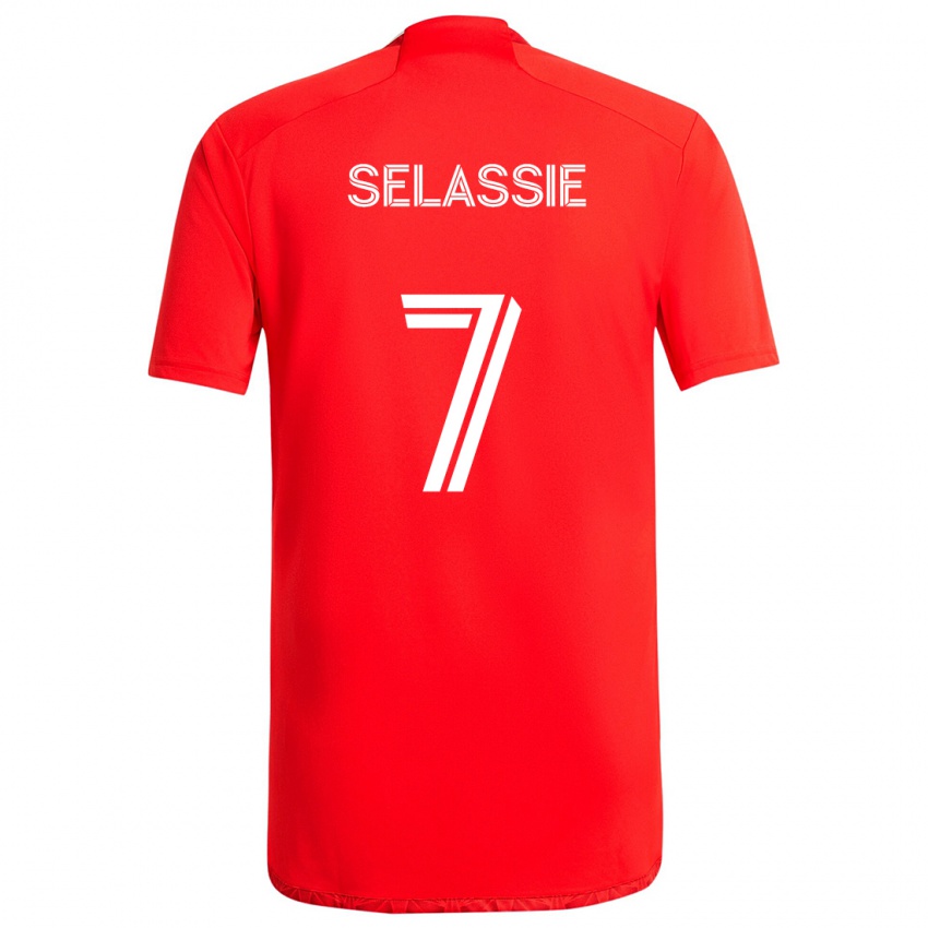 Niño Camiseta Maren Haile-Selassie #7 Rojo Blanco 1ª Equipación 2024/25 La Camisa Argentina